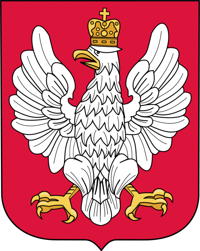 Herb Polski z lat 1919–1927 - Orzeł Biały w koronie