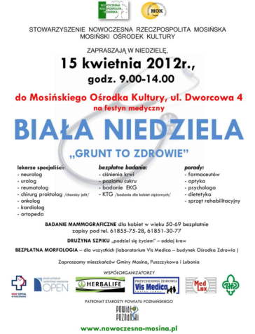 festyn BIAŁA NIEDZIELA 2012 - plakat