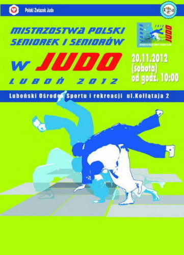 Plakat mistrzostw Judo w Luboniu