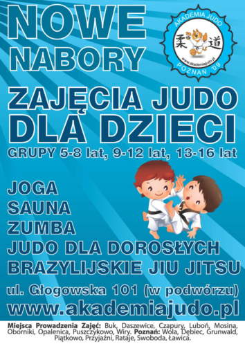 Akademia Judo - plakat o naborze