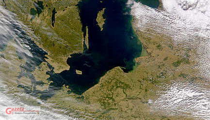 pogoda nad bałtykiem - zdjęcie satelitarne