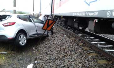 wypadek w Krośnie - wrak pojazdu