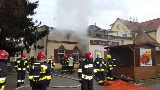 Pożar lokalu gastronomicznego przy ulicy Poznańskiej w Puszczykowie