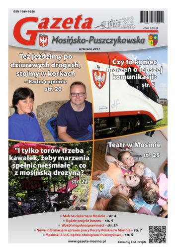 Wydanie wrzesień 2017 Gazety Mosińsko-Puszczykowskiej (okładka)