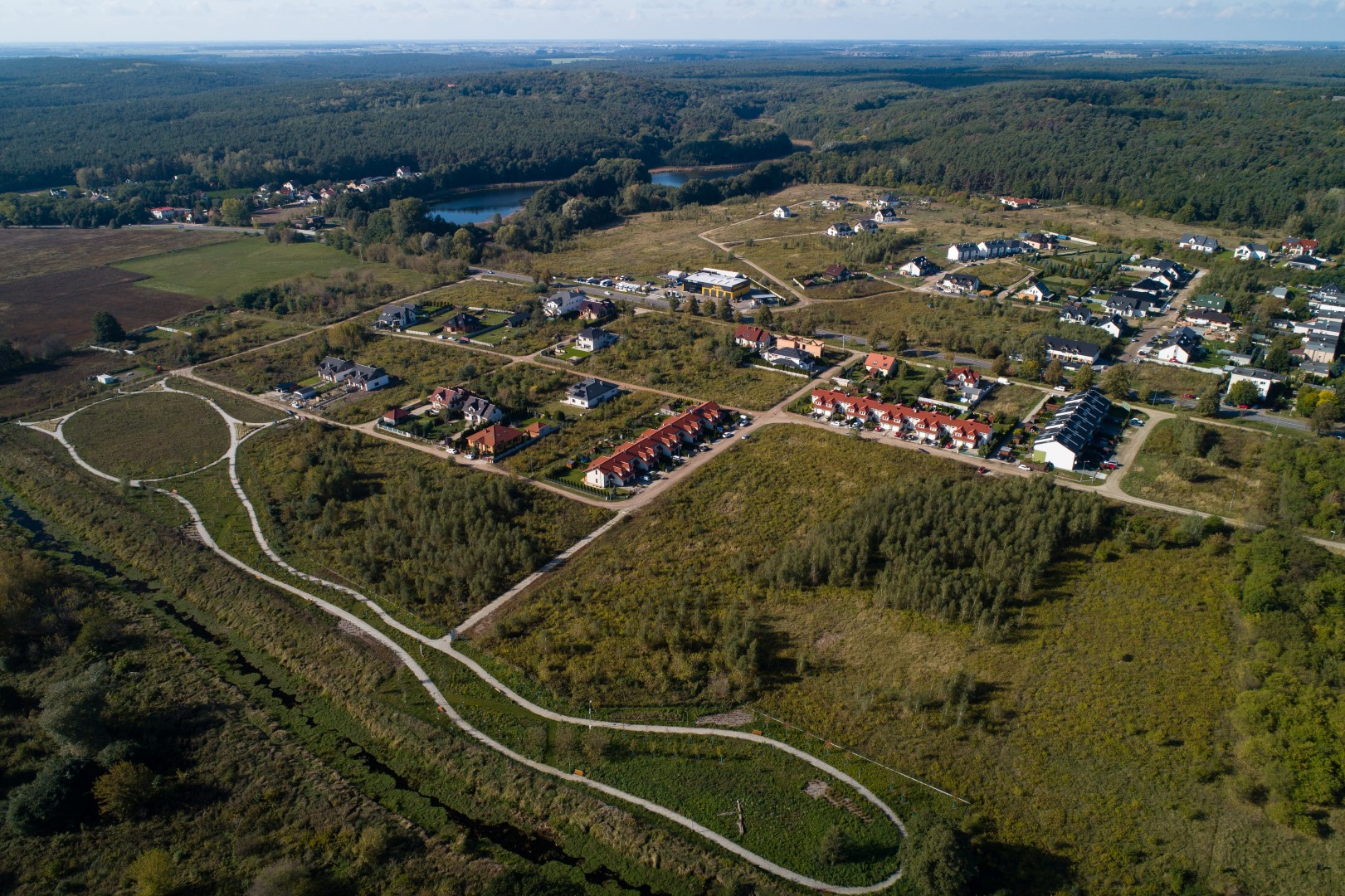 Mosina - Park Nad Kanałem - zdjęcie lotnicze z drona