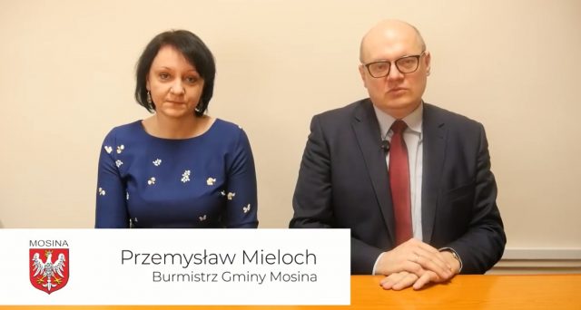Burmistrz Przemysław Mieloch i prezes Monika Kujawska