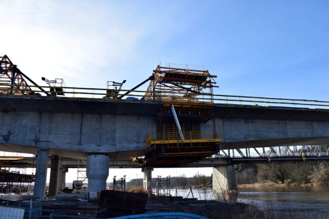 Most w Rogalinku - postęp prac (Luty 2022)