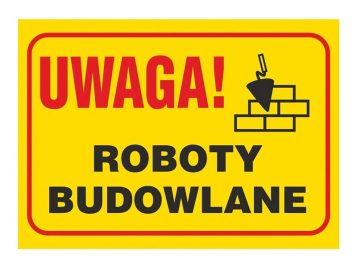 roboty budowlane - znak