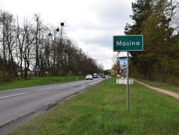 Mosina - wjazd od Rogalinka (Mocka, DW 431) - tablica