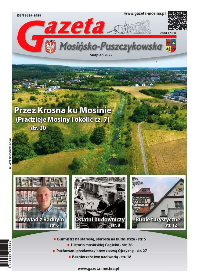 Gazeta Mosińsko-Puszczykowska wydanie sierpień 2022 - okładka