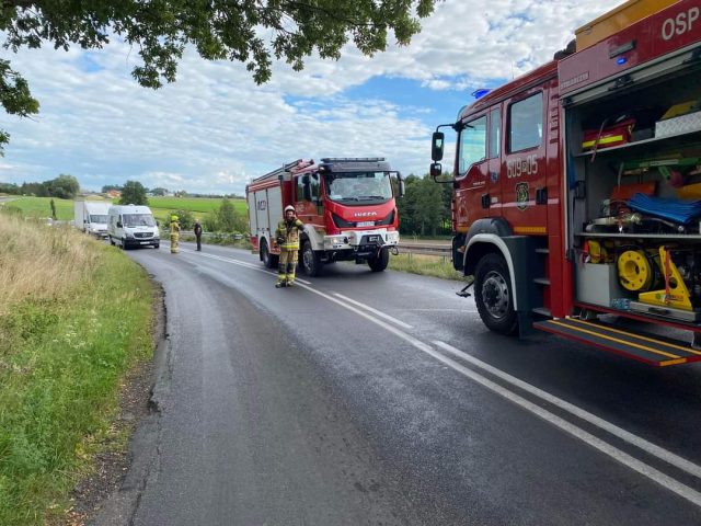 Wypadek motocyklisty na trasie Brodnica - Żabno
