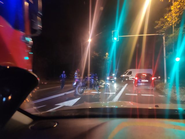 Wypadek motocyklisty w Puszczykowie.