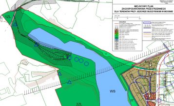 projektu miejscowego planu zagospodarowania przestrzennego dla terenów przy Jeziorze Budzyńskim w Mosinie (fragment)