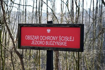 Czerwona Tablica Obszar ochrony ścisłej Jezioro Budzyńskie (WPN)