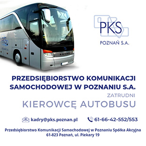PKS Poznań S.A. zatrudni kierowcę autobusu