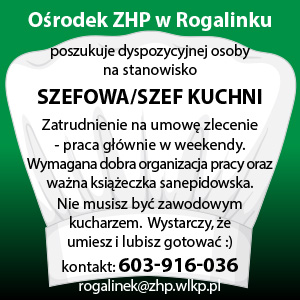 ZHP w Rogalinku zatrudni szefa kuchni