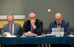 Sesja Rady Miejskiej w Mosinie - Adam Ejchorst, Tomasz Łukowiak (zastępcy) i Przemysław Mieloch (burmistrz)